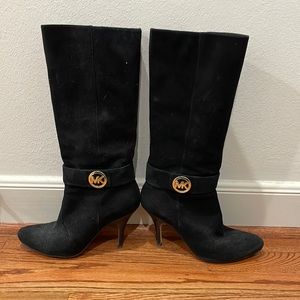 Adorable Michael Kors suede heeled boots